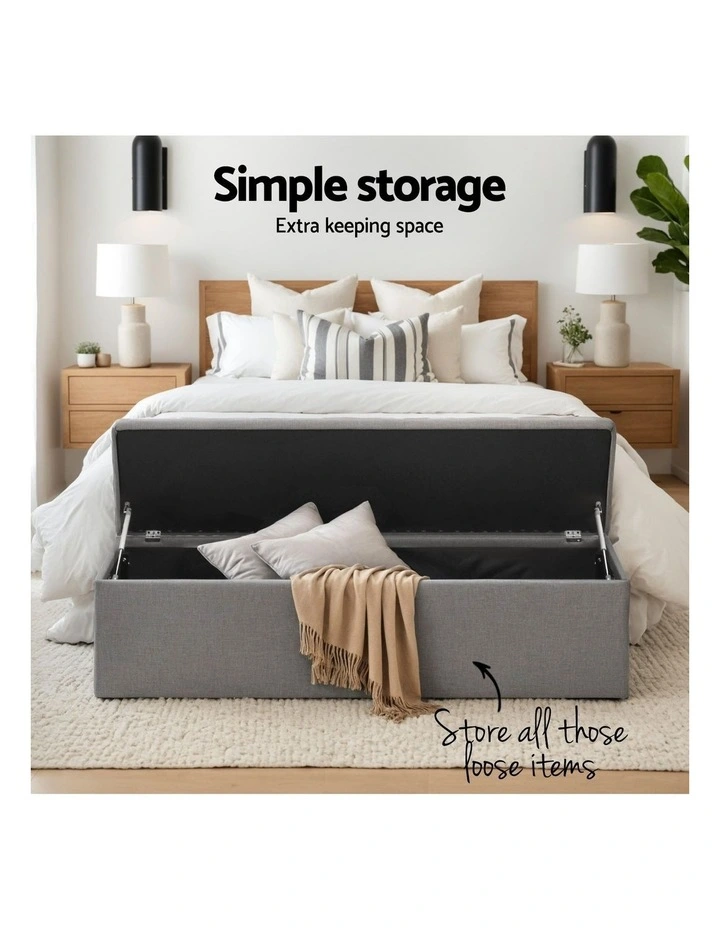 Storage Ottoman in Grey image 6