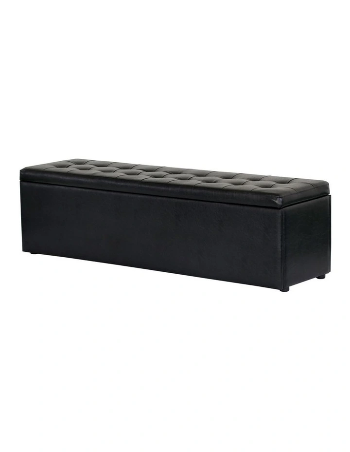 Storage Ottoman in Black image 1