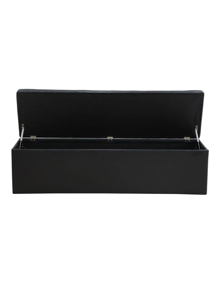 Storage Ottoman in Black image 2