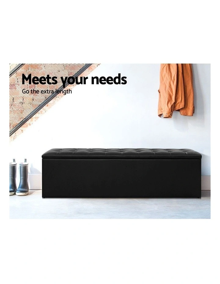 Storage Ottoman in Black image 6