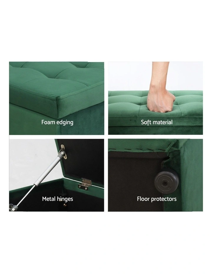 Storage Ottoman in Green image 7