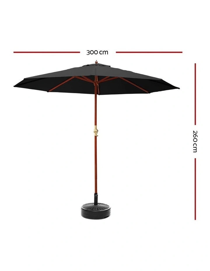 3M Umbrella With Base Black image 2