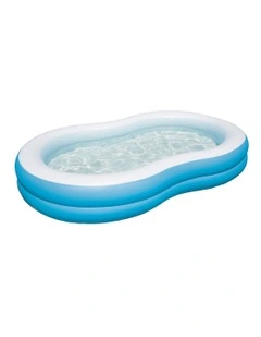 Inflatable Kids Pool 2.62mx1.57mx46cm in Blue
