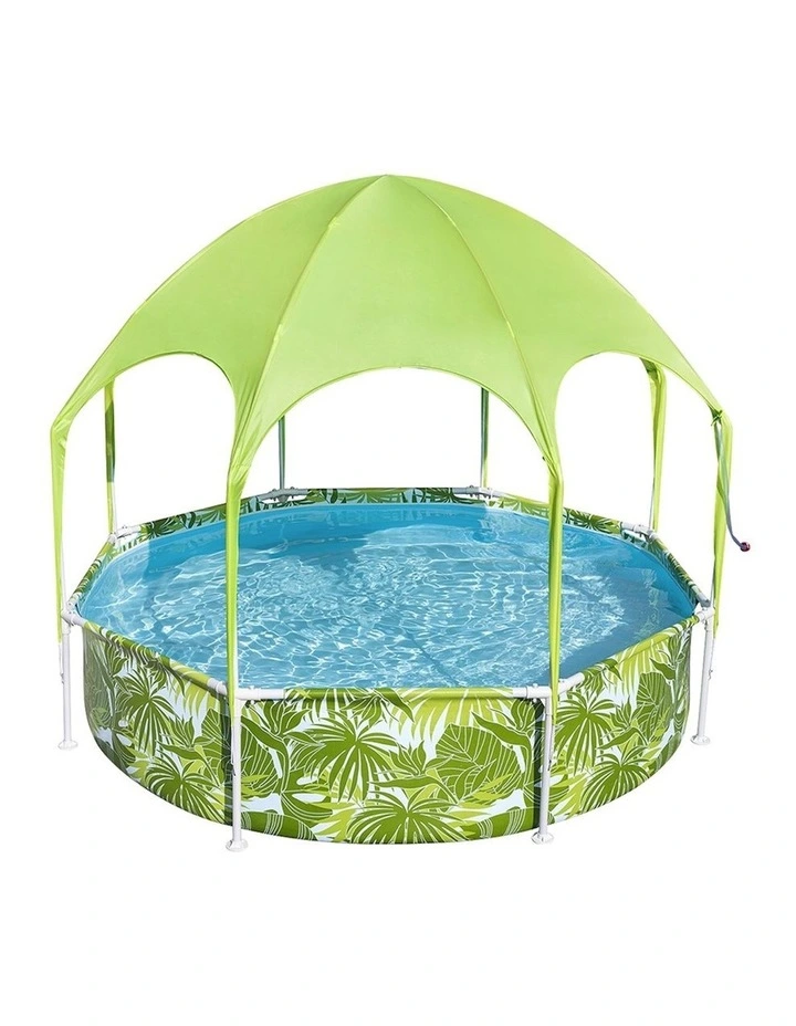 Above Ground Swimming Pool with Mist Shade in Green image 1