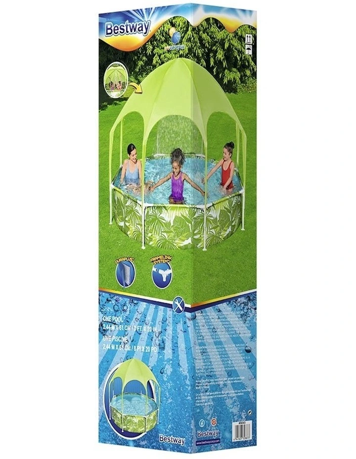 Above Ground Swimming Pool with Mist Shade in Green image 2