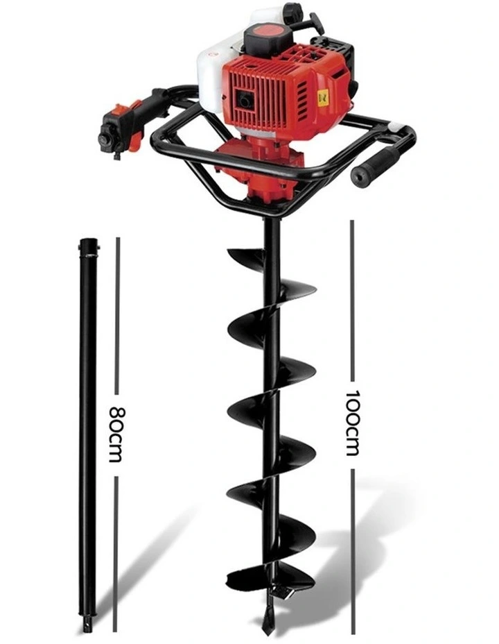 Giantz 92CC 20mm EE Petrol Post Hole Digger Drill Borer Fence Extension Auger Bits image 4