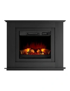 Electric Fireplace Fire Heater 2000W Black