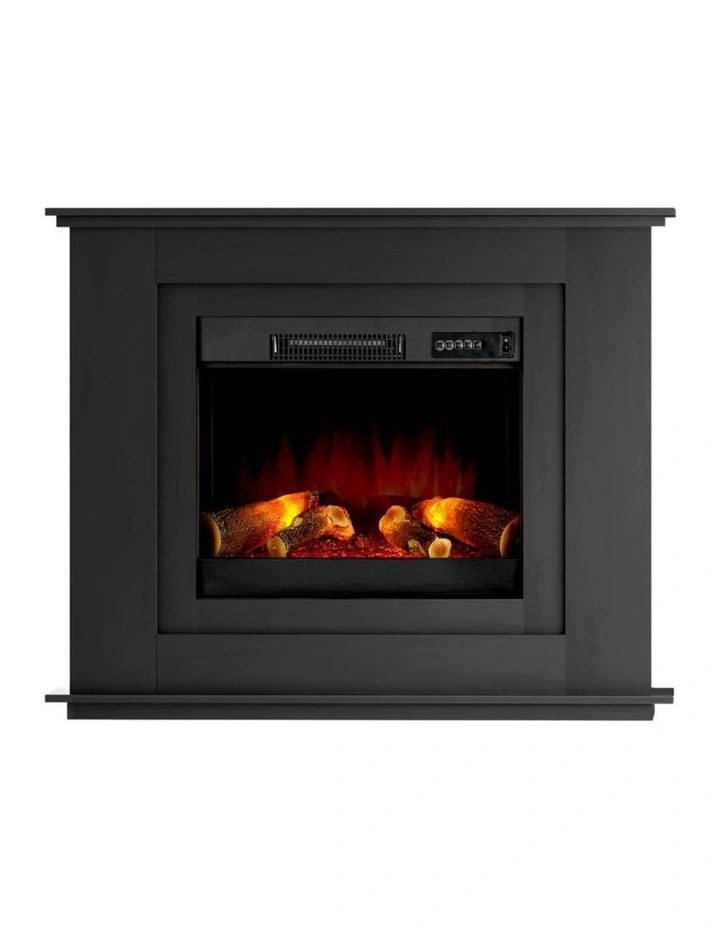 Electric Fireplace Fire Heater 2000W Black image 1