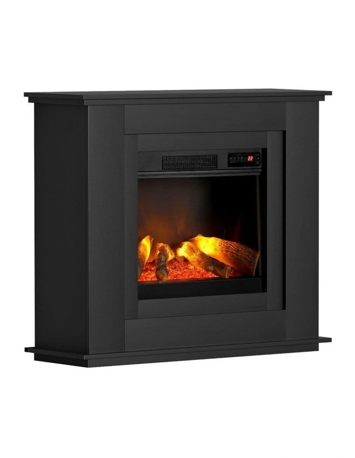 Electric Fireplace Fire Heater 2000W Black image 3