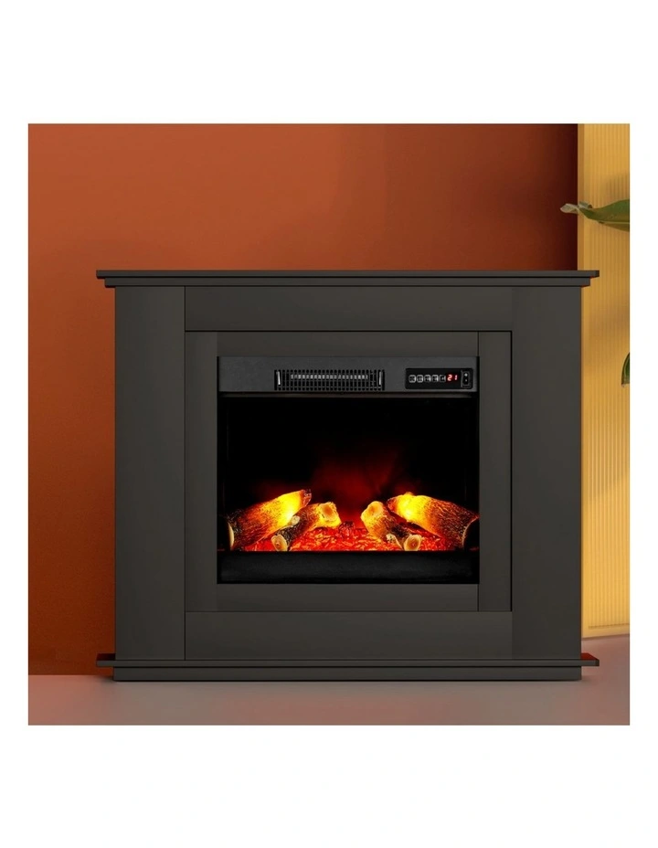 Electric Fireplace Fire Heater 2000W Black image 7
