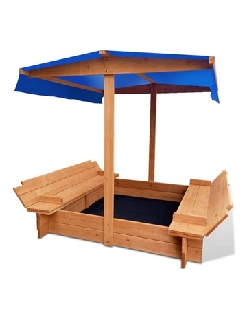 Outdoor Sand Box Set in Natural Wood