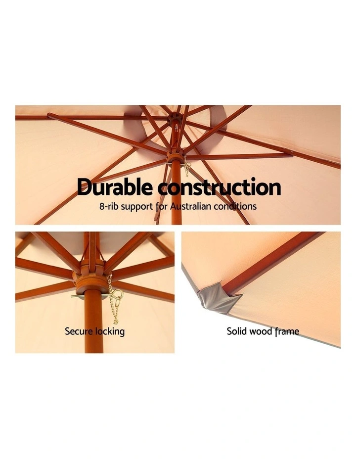 Cantilever 3M Outdoor Umbrella In Beige image 3