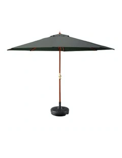 3M Outdoor Umbrella W/ Base In Charcoal