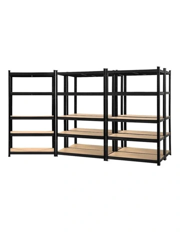 Garage Shelving Storage 5x1.8M Shelf in Black