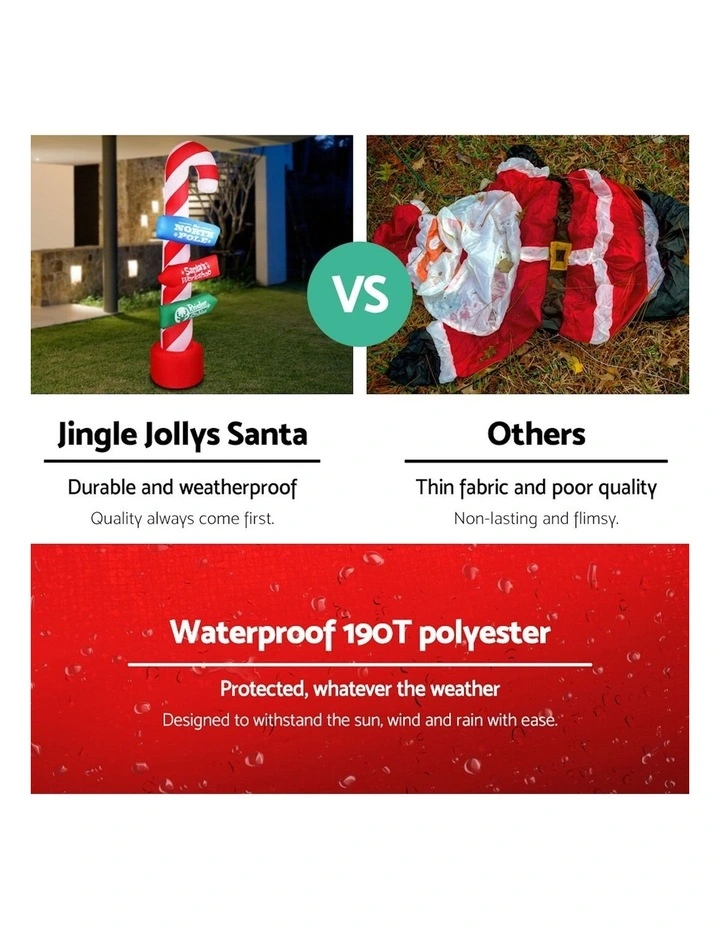 Christmas Inflatable Candy Pole 2.4M Illuminated Decorations image 4