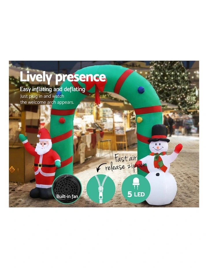 Christmas Inflatable Archwary 2.8M Illuminated Decorations image 4