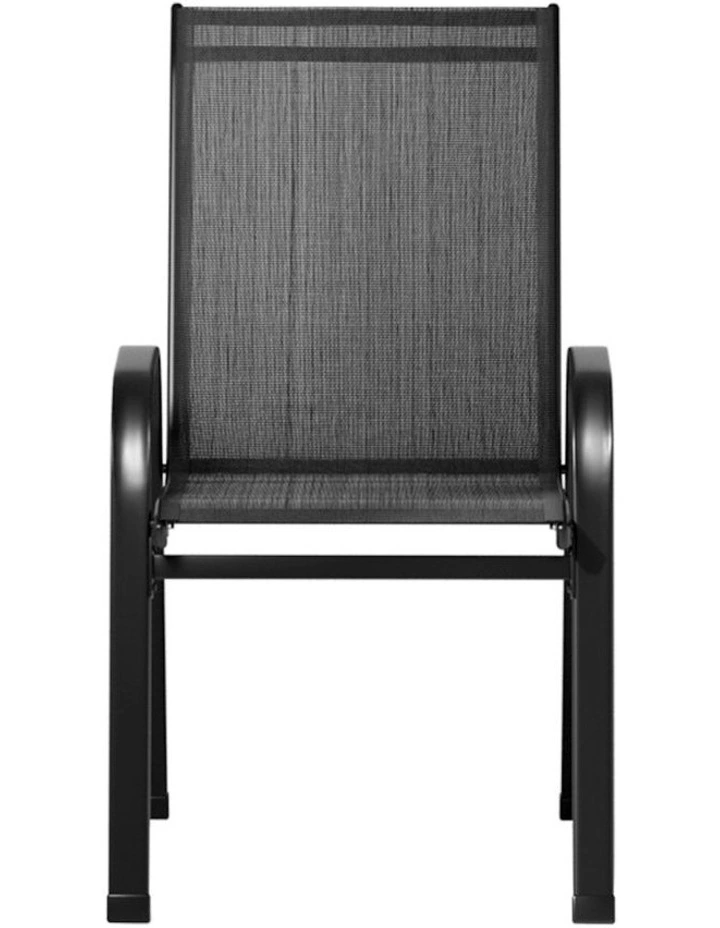 Outdoor Stackable Chairs x4 in Black image 2