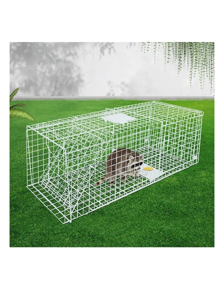 Animal Trap Cage XXXL 155x50x53cm in Silver image 2