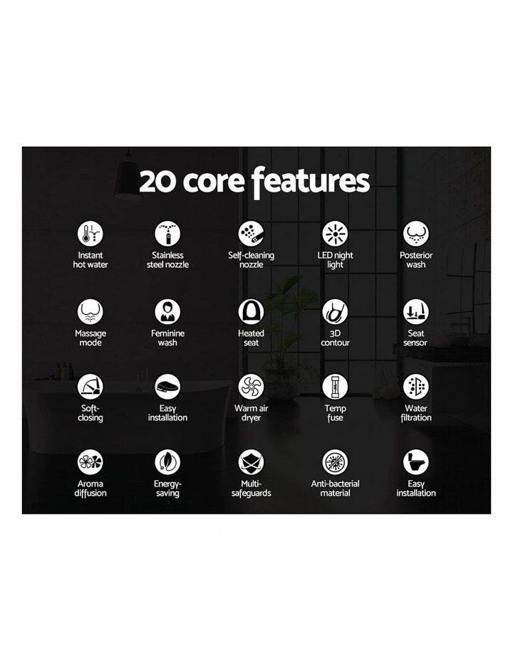 Bidet Electric Toilet Seat Smart Wash Night Light image 4