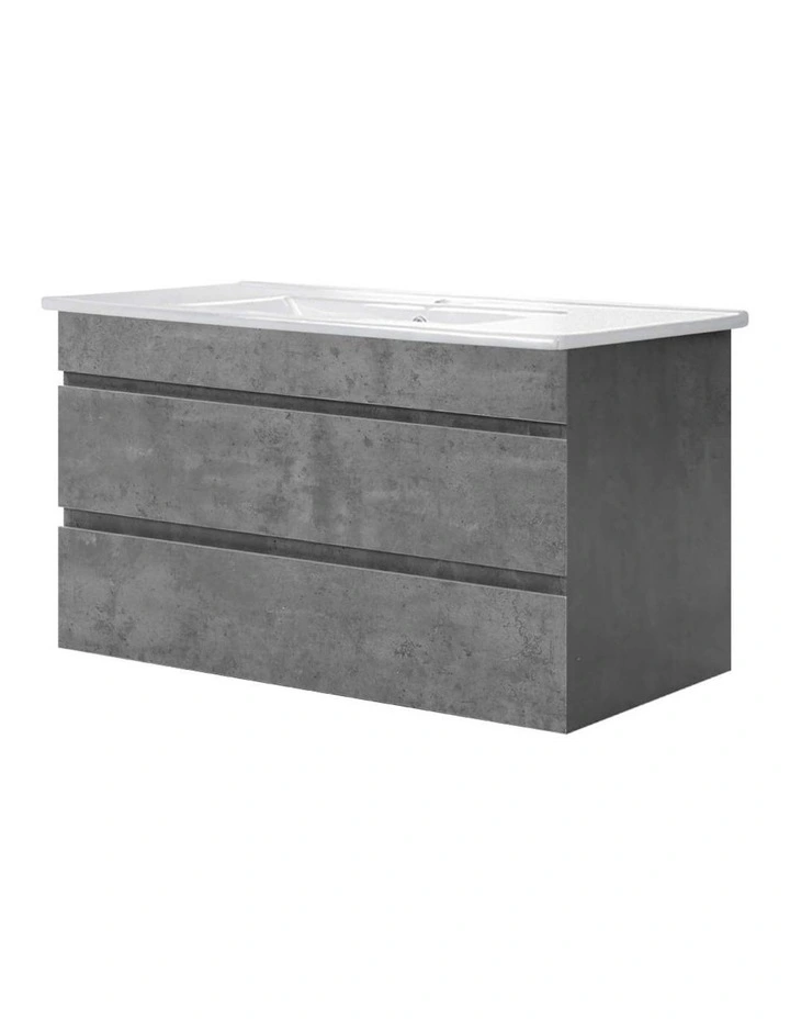 Bathroom Vanity Cabinet Unit Sink 900mm in Grey image 1
