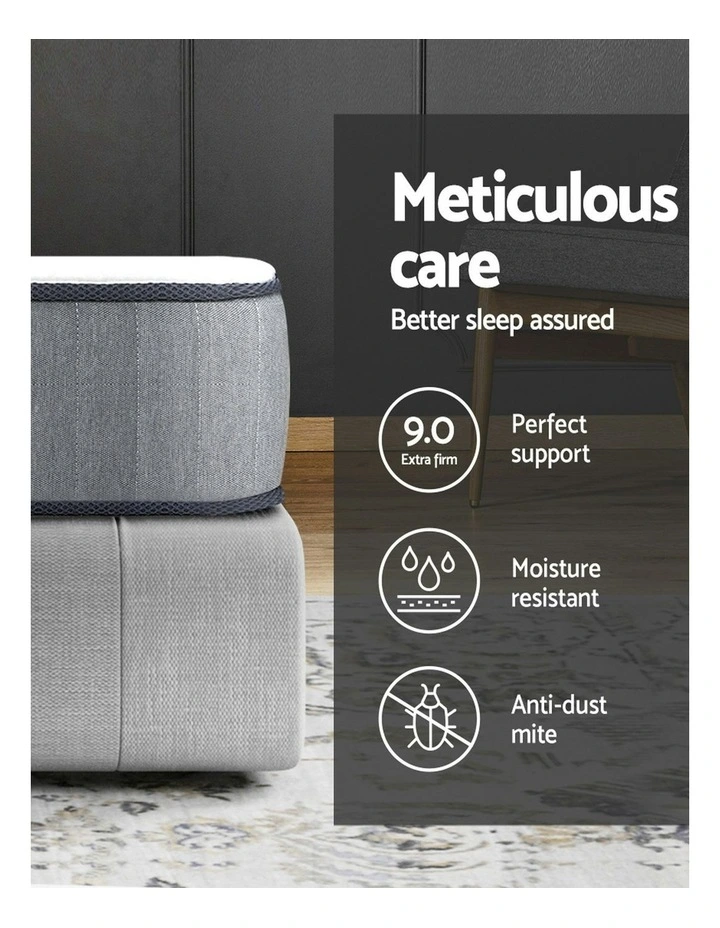 Single Mattress Extra Firm Pocket Spring Mattress King in White image 5