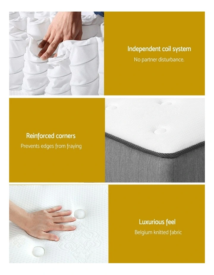 Leera Series Tight Top Queen Mattress in White image 3