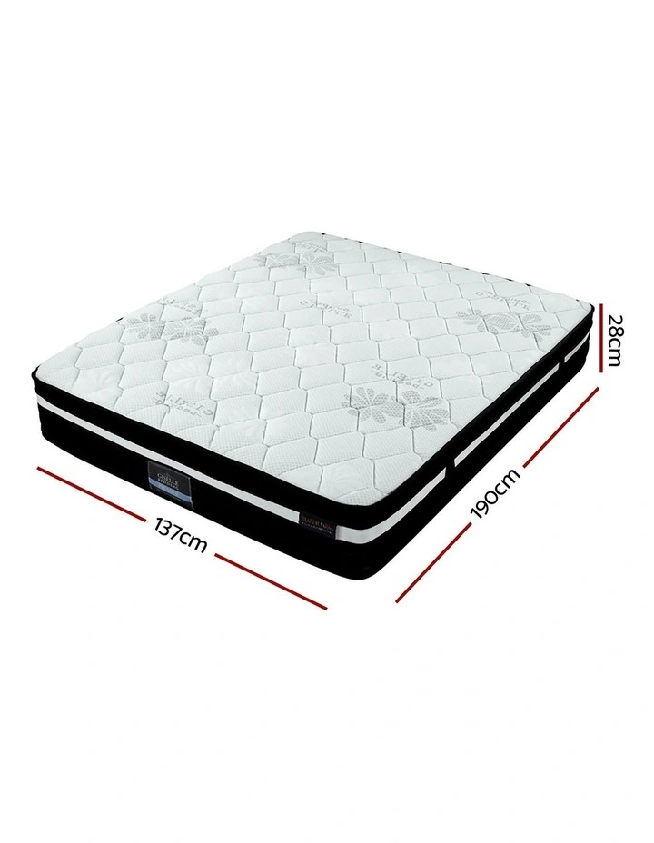 Regine Series Euro Top Double Mattress 28cm in White image 7