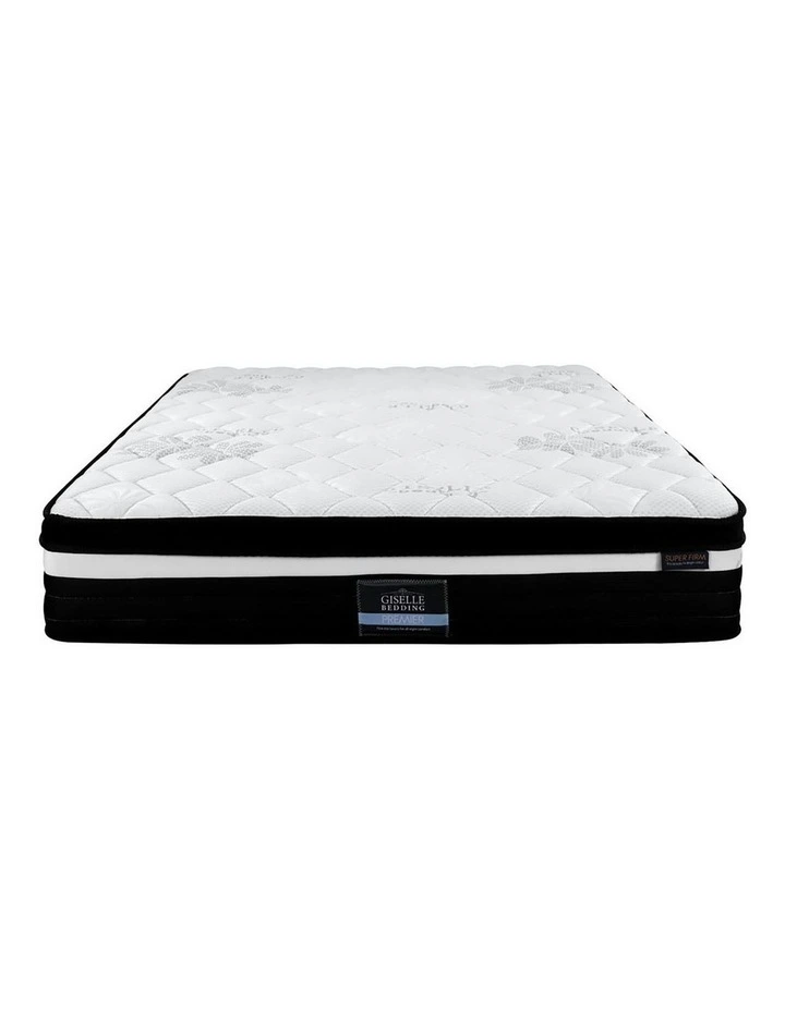 7 Zone Super Firm Euro Top King Size Mattress 28cm in White image 6