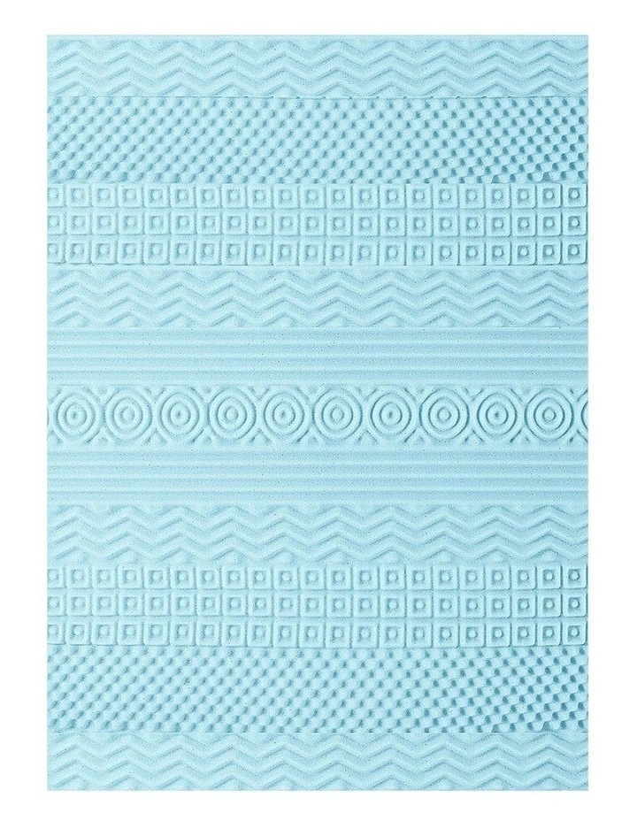 Single 11-Zone Memory Foam Mattress Topper 8cm in Blue image 6