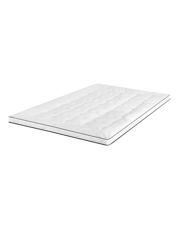King Single Pillow Top Mattress Topper in White image 5