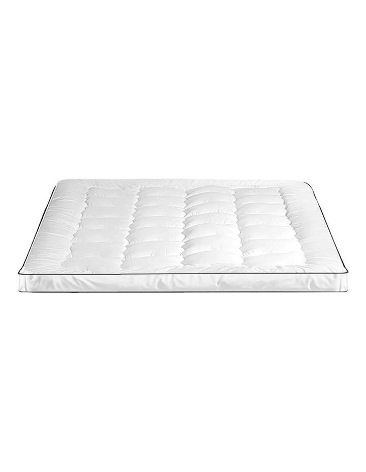 King Single Pillow Top Mattress Topper in White image 6