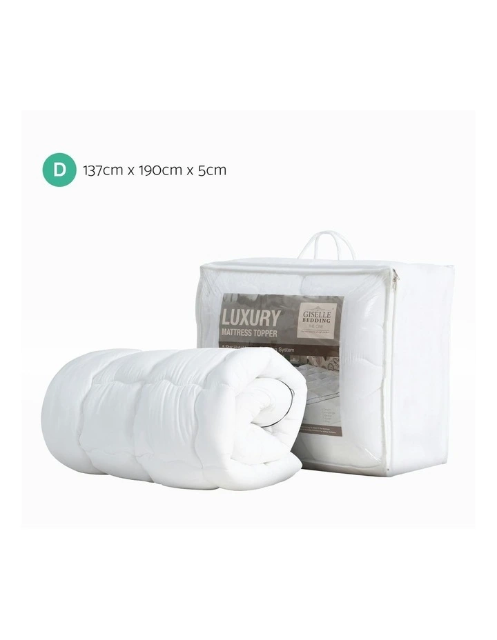Single Pillowtop Topper Mattress in White image 7
