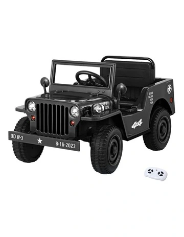 Kids Ride On Electric Military Car 12V Black