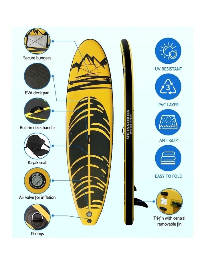 Inflatable Stand Up Paddle Board in Yellow image 4