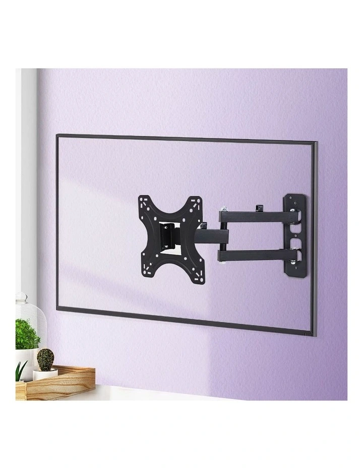TV Wall Mount Bracket Tilt Swivel Full Motion 32 37 42inch in Black image 2