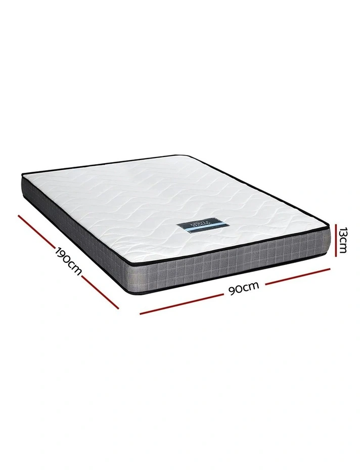 Bonnel Spring Single Mattress 13cm in White image 4