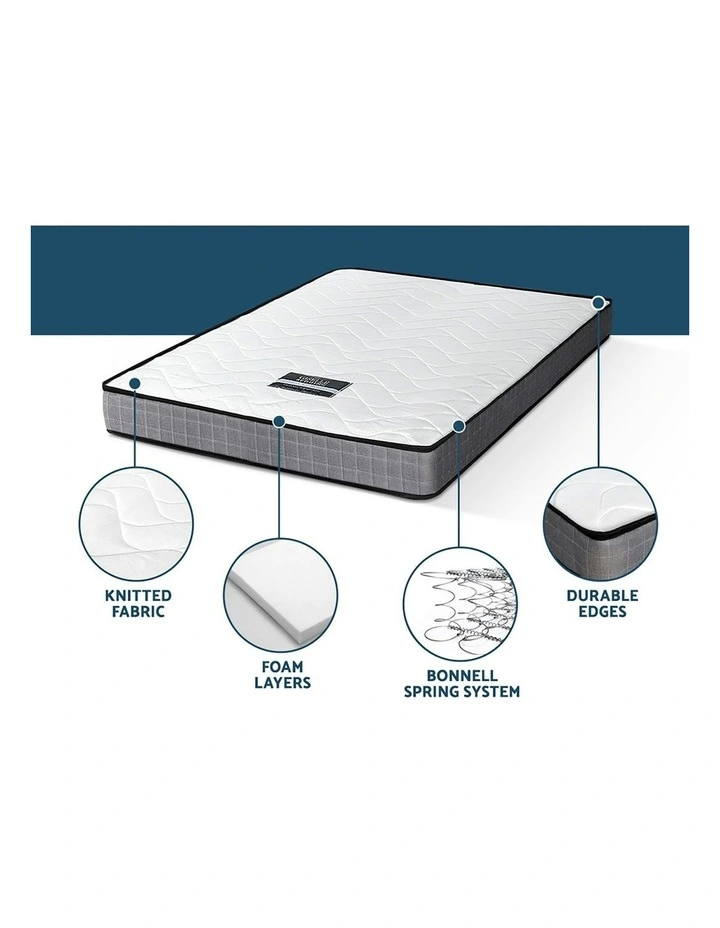 Bonnel Spring Single Mattress 13cm in White image 6