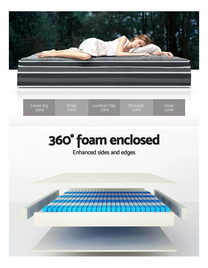 Kristie Series Dual Euro Top Queen Mattress 35cm in Grey image 3