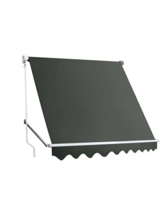 Window Fixed Pivot Arm Awning in Grey