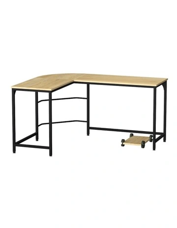 L-Shaped Computer Desk in Oak