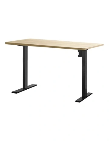 Electric Standing Desk in Black/Oak