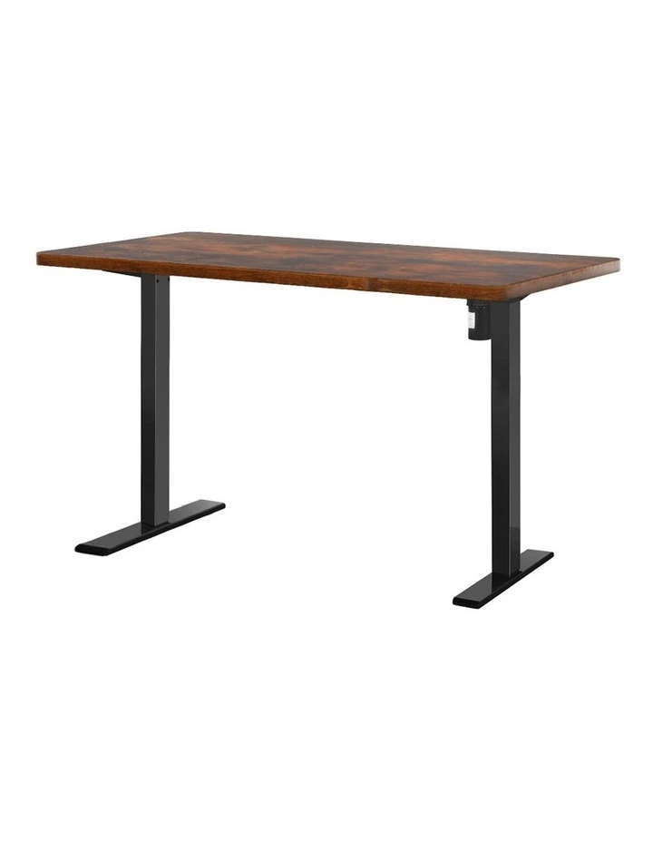 Electric Standing Desk in Brown/Black image 1