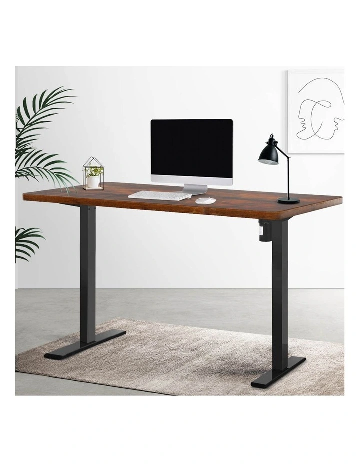 Electric Standing Desk in Brown/Black image 2