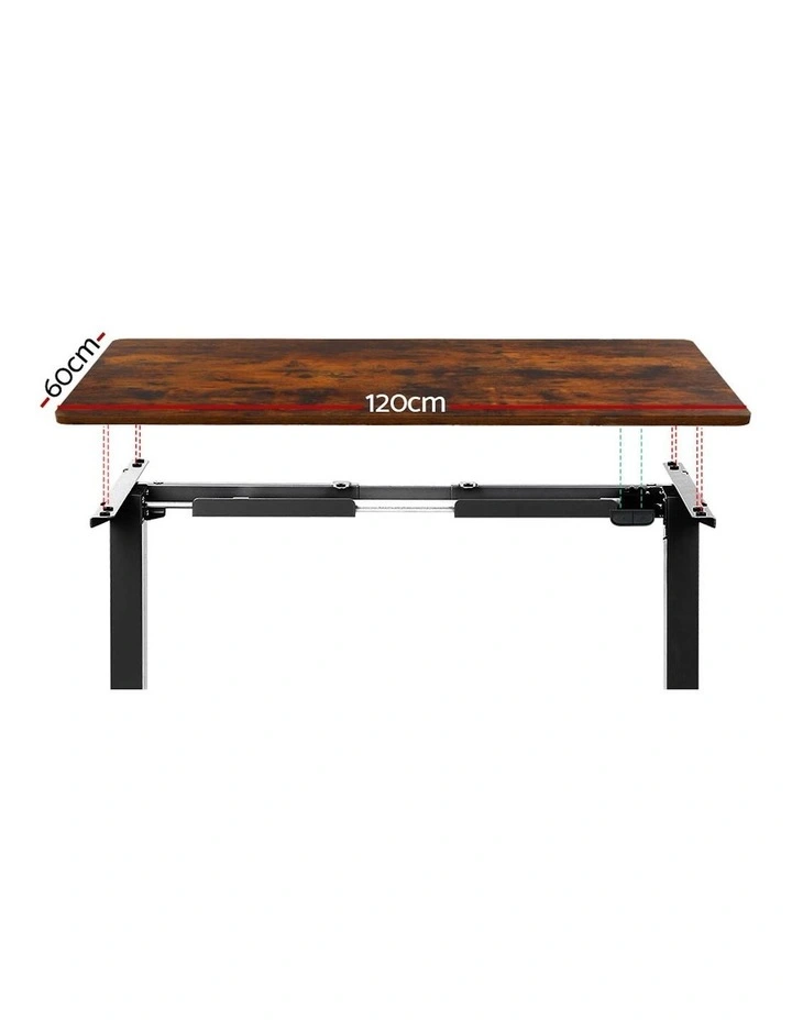 Electric Standing Desk in Brown/Black image 4