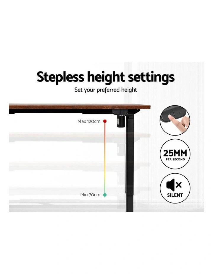 Electric Standing Desk in Brown/Black image 5