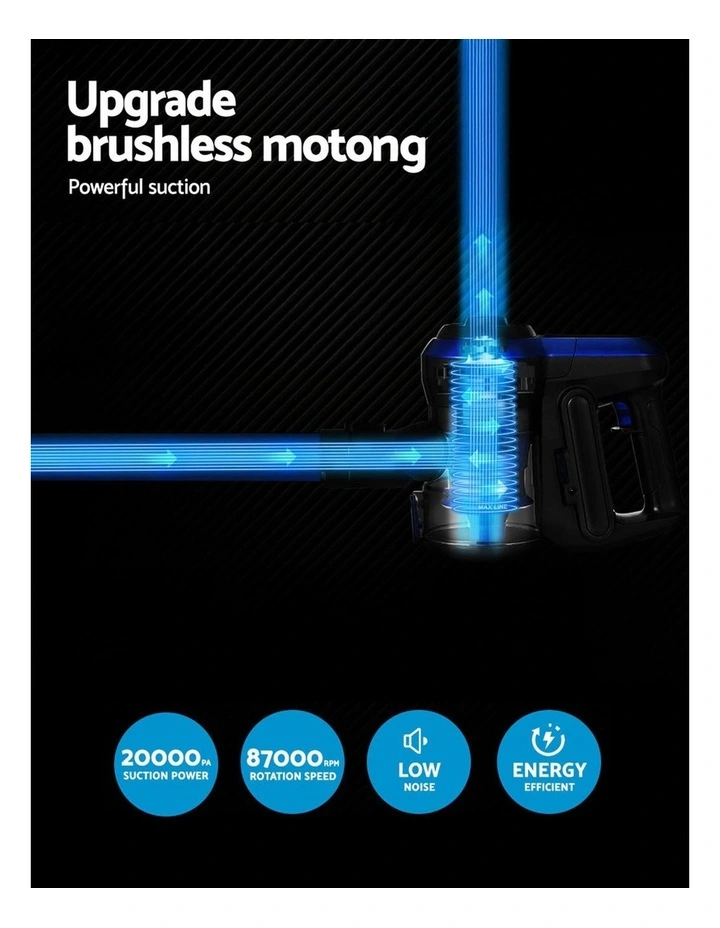 Devanti Handheld Vacuum Cleaner Brushless 250W Blue image 2