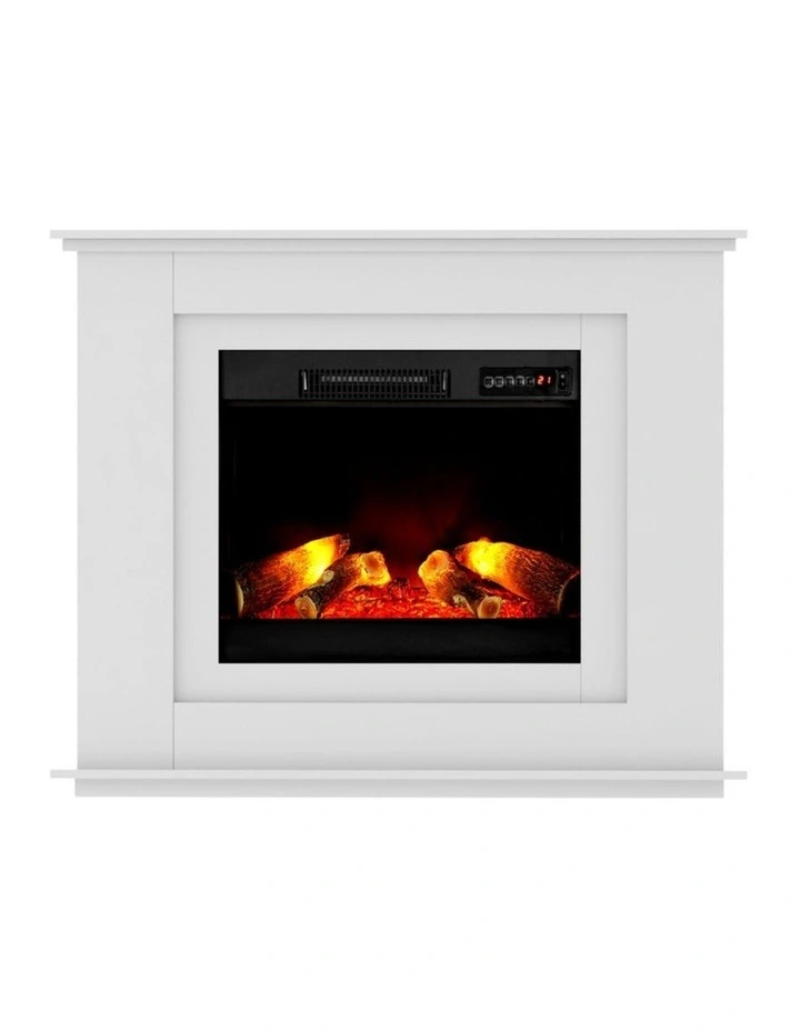 Electric Fireplace Fire Heater 2000W in White image 1