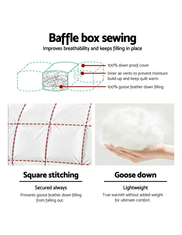 Goose Down Feather Quilt 700GSM Double image 2