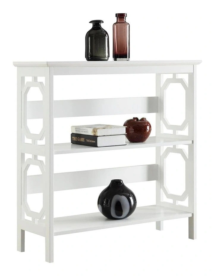 Omega 3 Tier Bookcase in White image 3