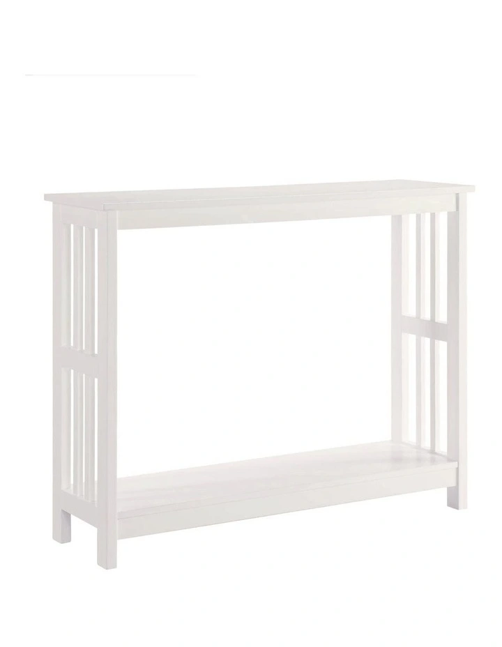 Mission 2 Tier Console Table in White image 1